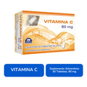 Vitamina C Caja Con 30 Tabletas 60 Mg Natutech Sin Sabor