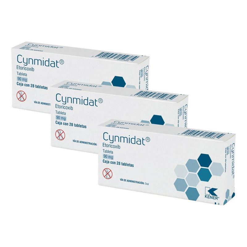 Cynmidat Etoricoxib 90 Mg 3 Cajas Con 28 Tabletas