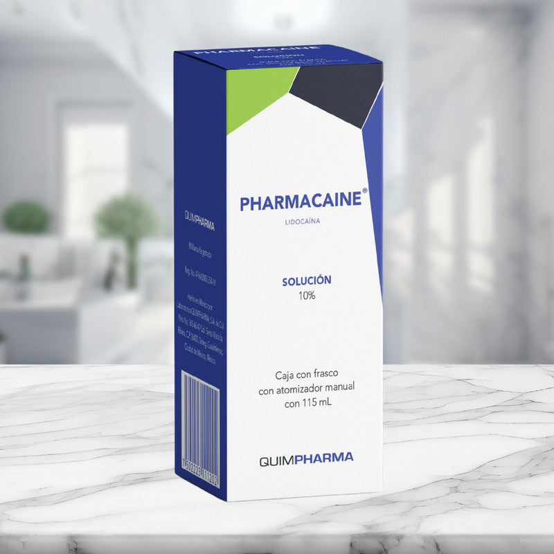 Pharmacaine Solución 10% 2 Frascos De 115 Ml Con Atomizador