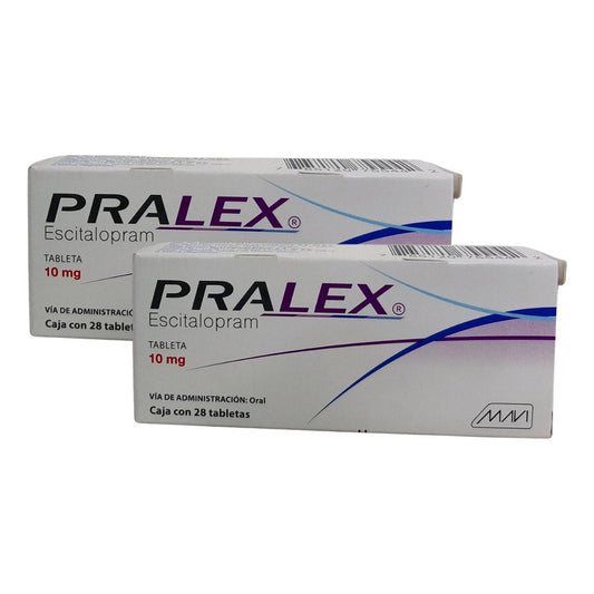 Pralex 10mg Tabletas Dos Cajas Con 28 Escitalopram