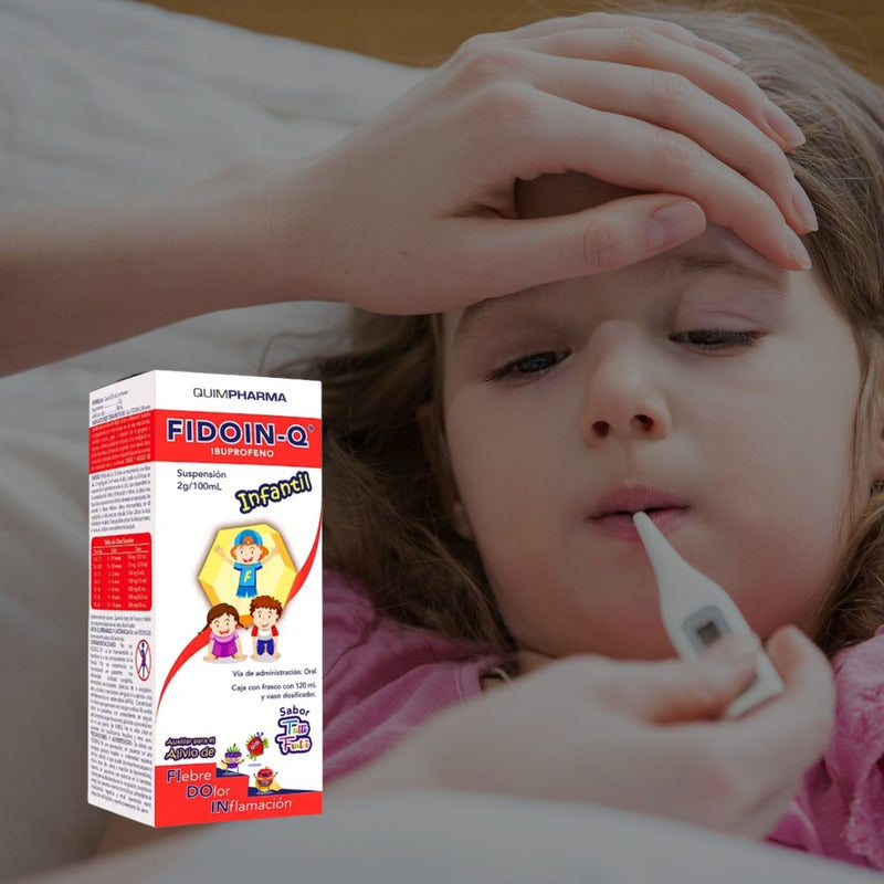 Fidoin-q Infantil Ibuprofeno Suspensión 120 Ml Quimpharma