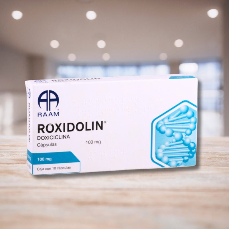 Roxidolin Doxiciclina 100 Mg Caja Con 10 Cápsulas Raam