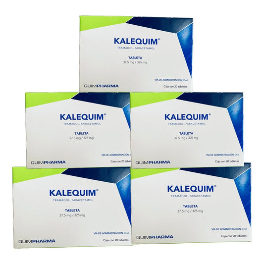 Kalequim Tramadol/ Paracetamol 5 Cjas 20 Tabs C/u Quimpharma