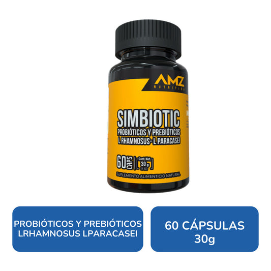 Amz Simbiotic Probióticos Y Prebióticos 60 Cápsulas Sin Sabor