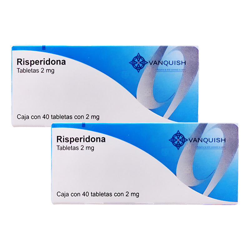 Risperidona 2 Cajas Con 40 Tabs De 2 Mg C/u Vanquish