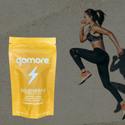 Gomore Go-energy Creatina, Glutamina, Arginina 3 Bolsas 90g Sabor Mango