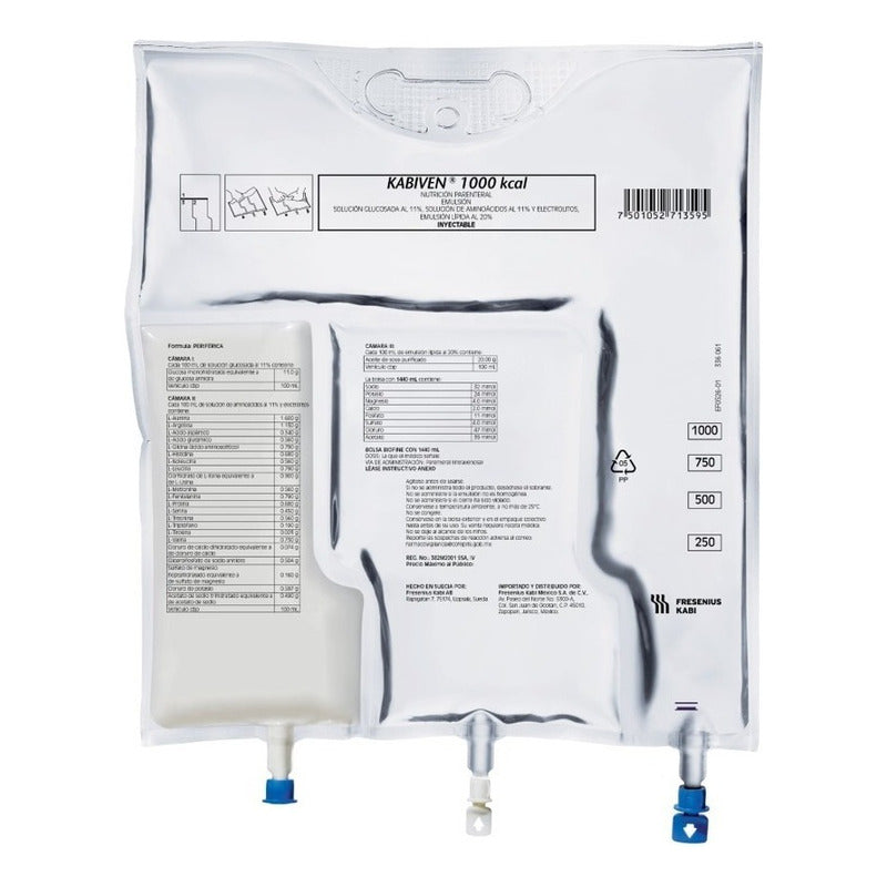 Kabiven Periferico 1000 Kcal 1440 Ml Fresenius Kabi C/4 Pz Kabiven Periferico