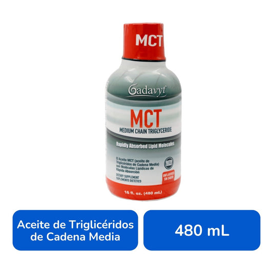 Gadavyt Mct 480 Ml Sin Sabor, Suplemento Líquido Sin Sabor