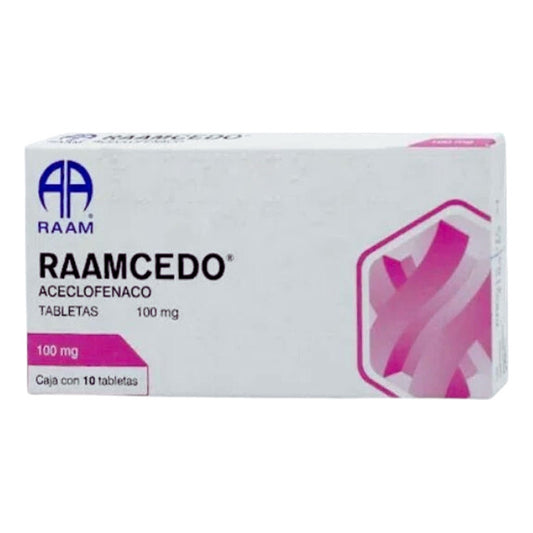 Raamcedo Aceclofenaco Raam Caja De 100 Mg Con 10 Tabletas
