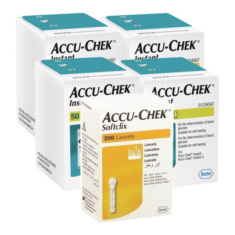 Accu-chek Instant 200 Tiras Y 200 Lancetas P Glucometro