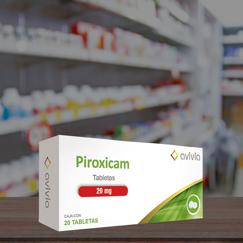 Piroxicam 20 Mg 4 Cajas Con 20 Tabletas C/u  Avivia Pharma