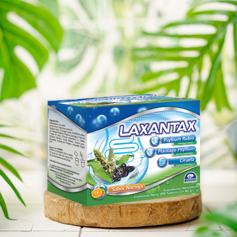 Laxantax Psyllium Ciruela 20 Sobres 10g C/u Naranja Natutech Naranja