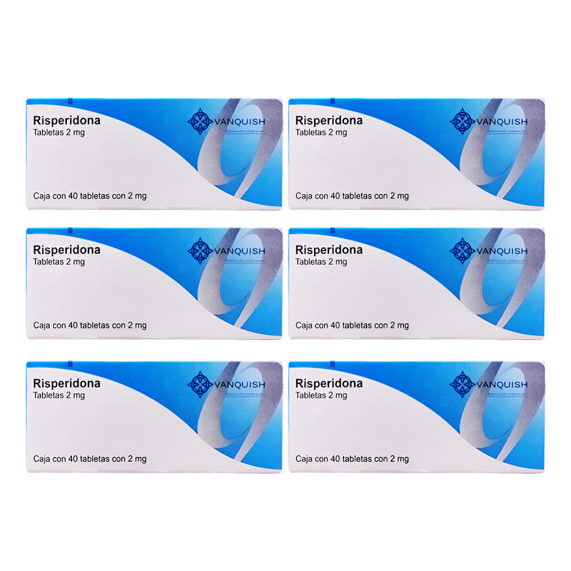 Risperidona 6 Cajas Con 40 Tabs De 2 Mg C/u Vanquish