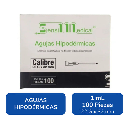 Jeringa De 1 Ml Con Aguja 22g X 32 Mm 100 Pzas Jayor 1 Ml