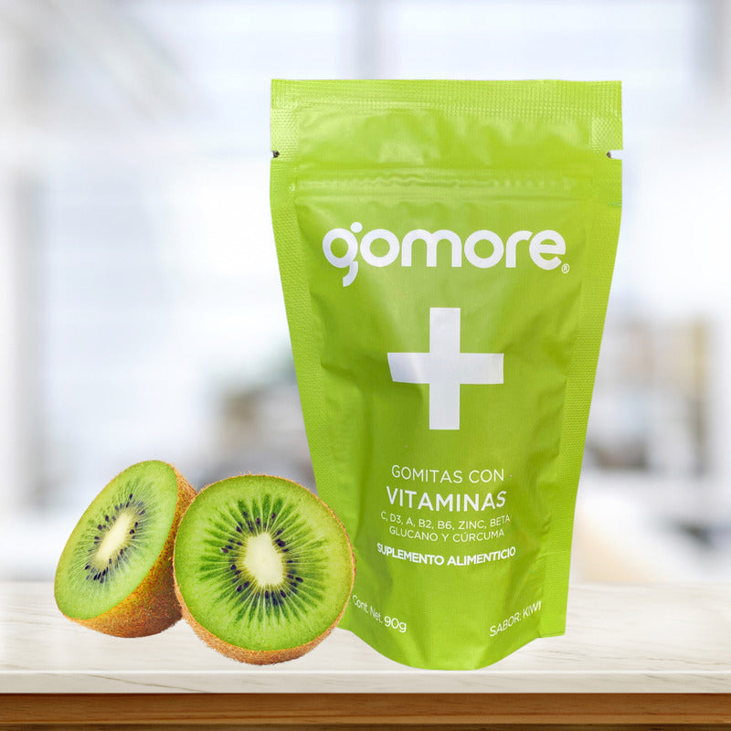 Gomore Gomitas Con Vitaminas, C, D3, A, B2, B6, Zinc Sabor Kiwi