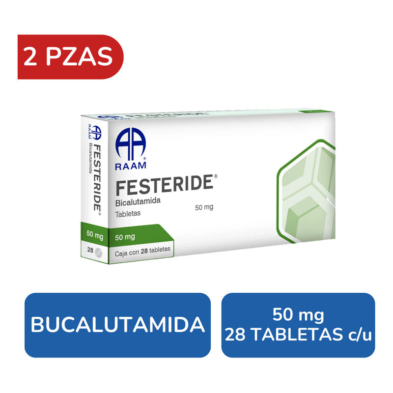 Festeride Bicalutamida 50 Mg 2 Cajas Con 28 Tabs C/u Raam