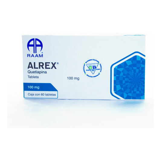 Alrex Quetiapina 100mg C/60 Tabletas Raam