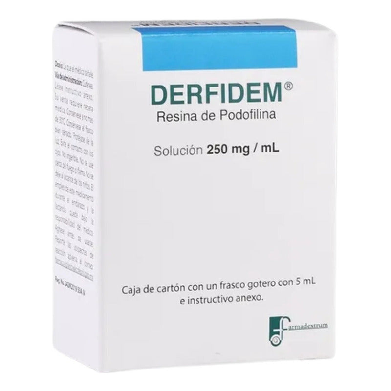 Derfidem Resina De Podofilina 250mg Frasco 5 Ml Farmadextrum