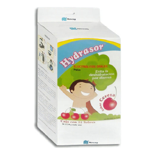Hydrasor Electrolitos Oralas Sabor Cereza 25 Sobres De 27 G C/u