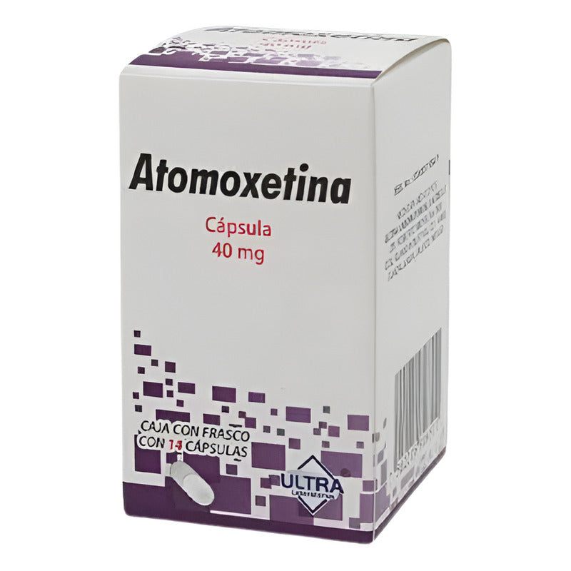 Atomoxetina Ultra 1 Caja 40mg Con 14 Capsulas