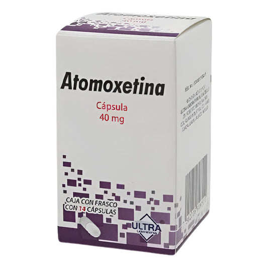 Atomoxetina Ultra 1 Caja 40mg Con 14 Capsulas