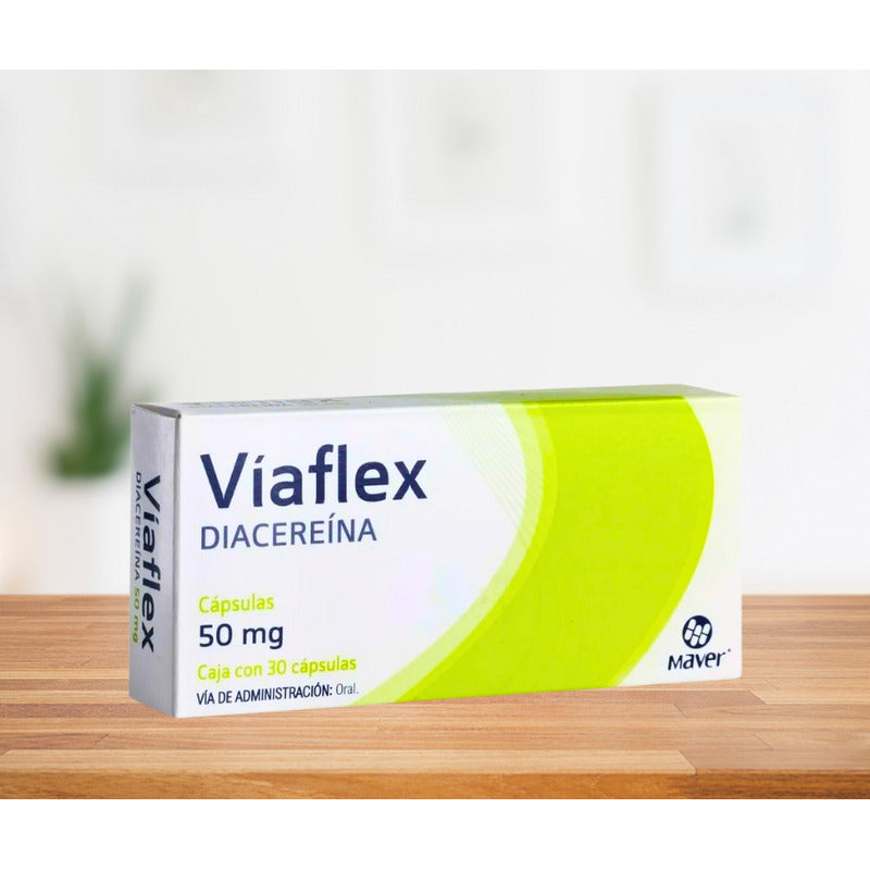 Viaflex Diacereína 50 Mg 2 Cajas 30 Cápsulas C/u Maver