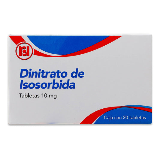 Dinitrato De Isosorbida Caja C/20 Tabletas 10mg Bioresearch