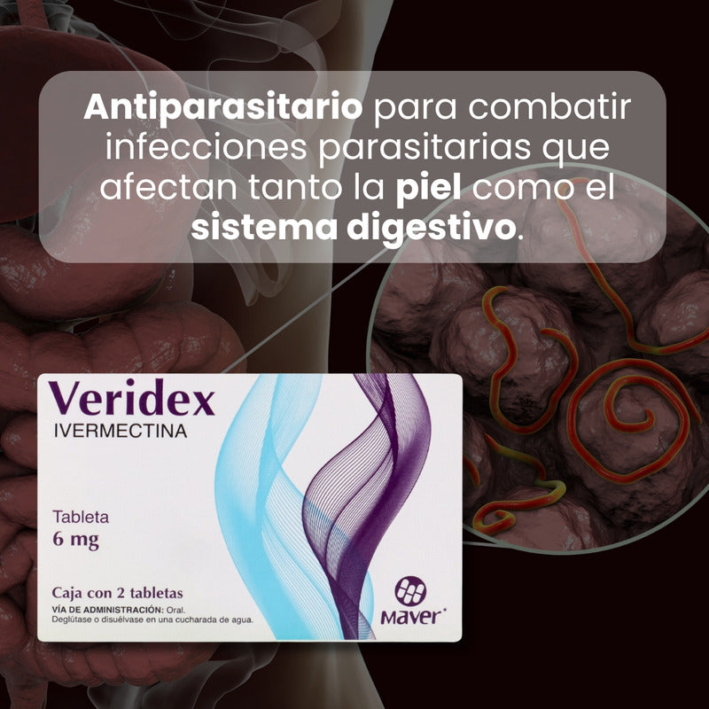 Veridex Ivermectina 6mg 3 Cajas Con 2 Tabletas Cada Una