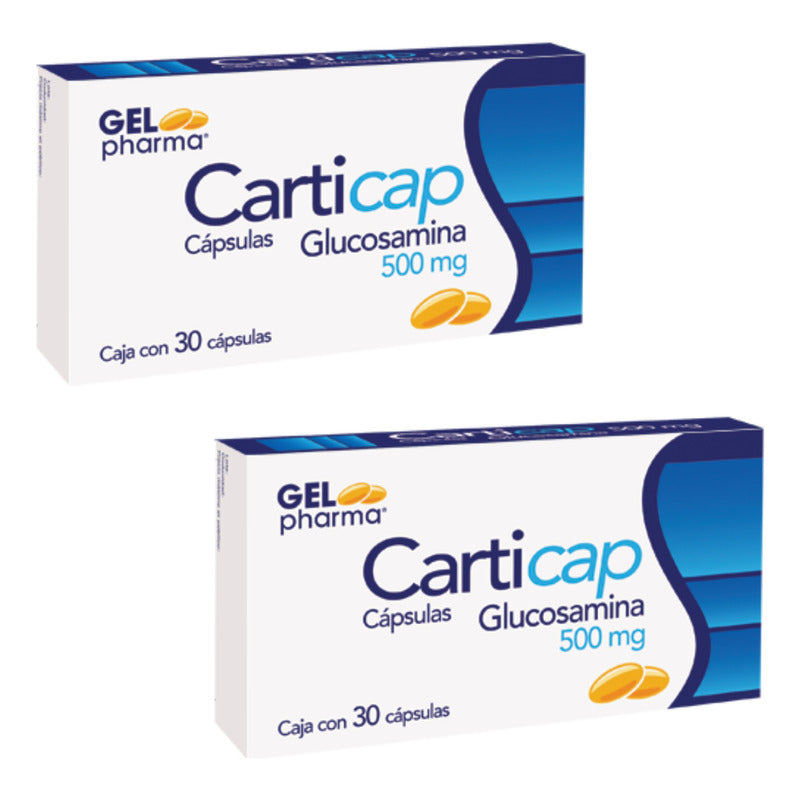 Carticap Glucosamina 500mg 2 Cajas 30 Cápsulas C/u Gelpharma