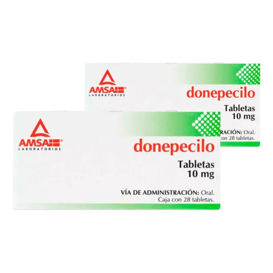 Donepecilo 10 Mg 2 Cajas Con 28 Tabletas Amsa