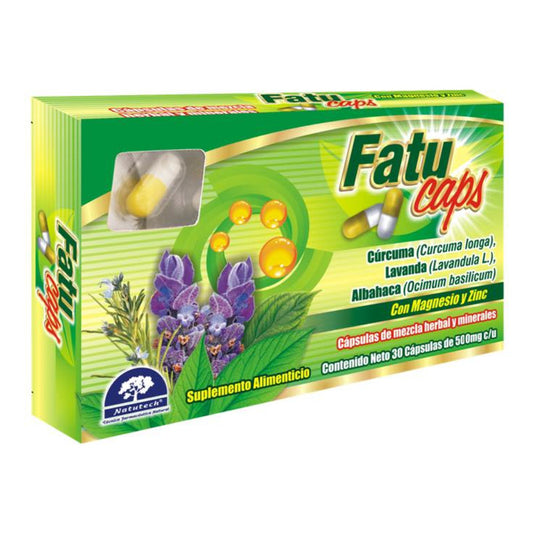 Fatu Caps 500 Mg 30 Cápsulas Suplemento Natutech Sin Sabor