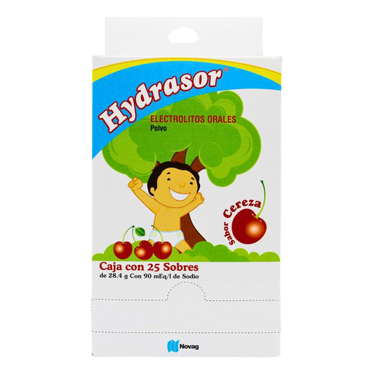 Hydrasor Electrolitos Orales Caja C/ 25 Sobres Sabor Cereza