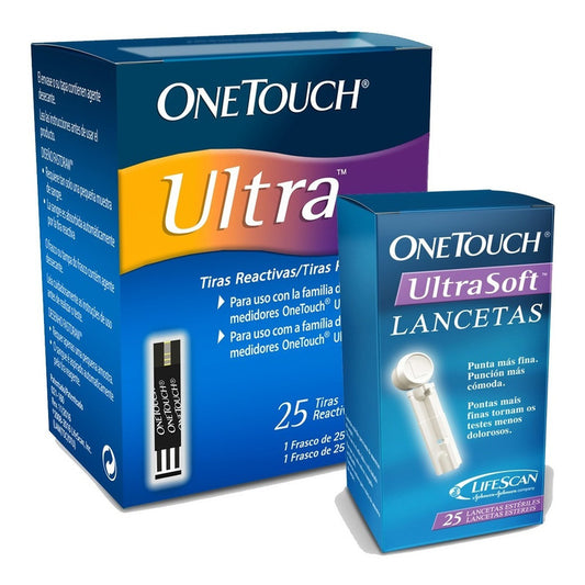One Touch Ultra Soft Paquete 25 Tiras Y 25 Lancetas