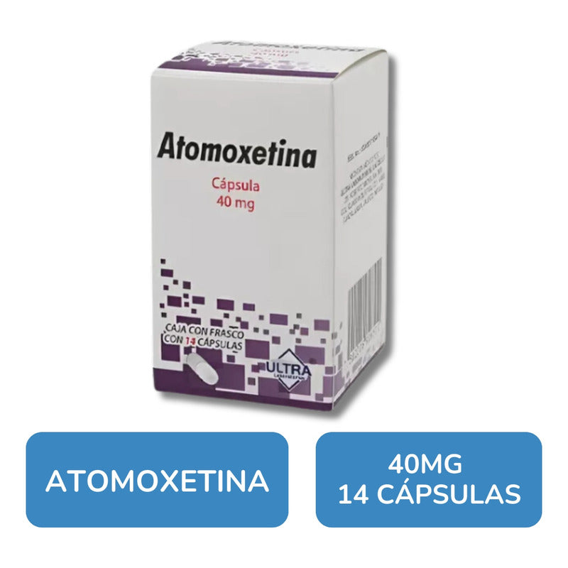 Atomoxetina Ultra 1 Caja 40mg Con 14 Capsulas