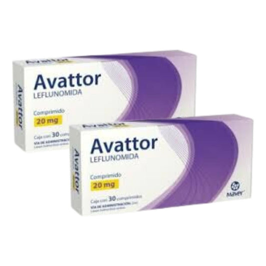 Avattor Leflunomida De 20mg 2 Cajas Con 30 Comprimidos C/u