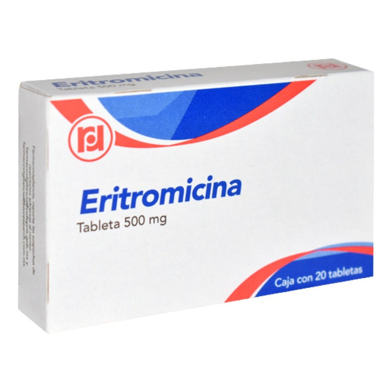 Eritromicina 500 Mg Caja Con 20 Tabletas Randall