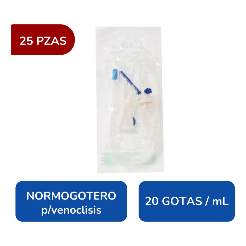 Equipo P/venoclisis Normogotero 20 Gotas 25 Pzas. Jayor
