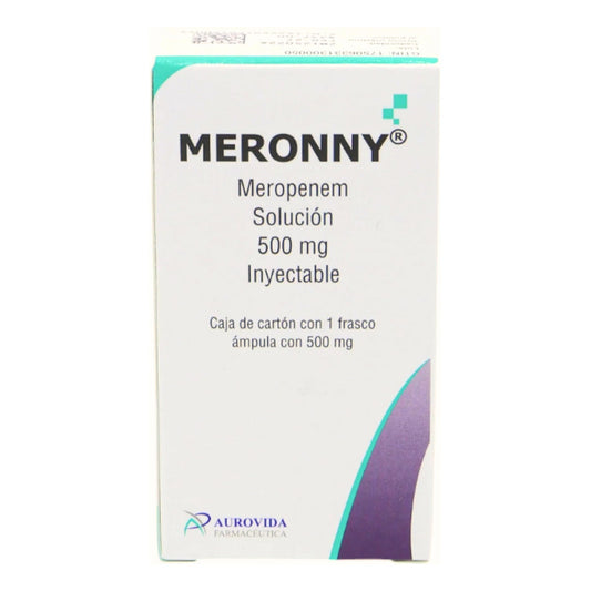 Meronny Meropenem Solución Inyectable 500 Mg Aurovida