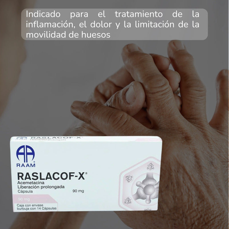 Raslacof-x Acemetacina 90 Mg 3 Cajas 14 Cápsulas Raam