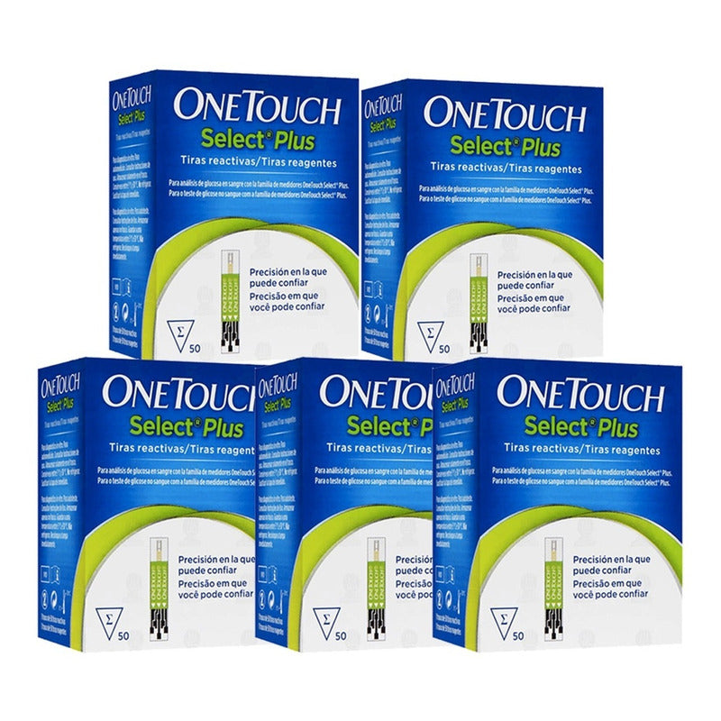 Onetouch Select Plus Paquete Con 250 Tiras Para Glucómetro