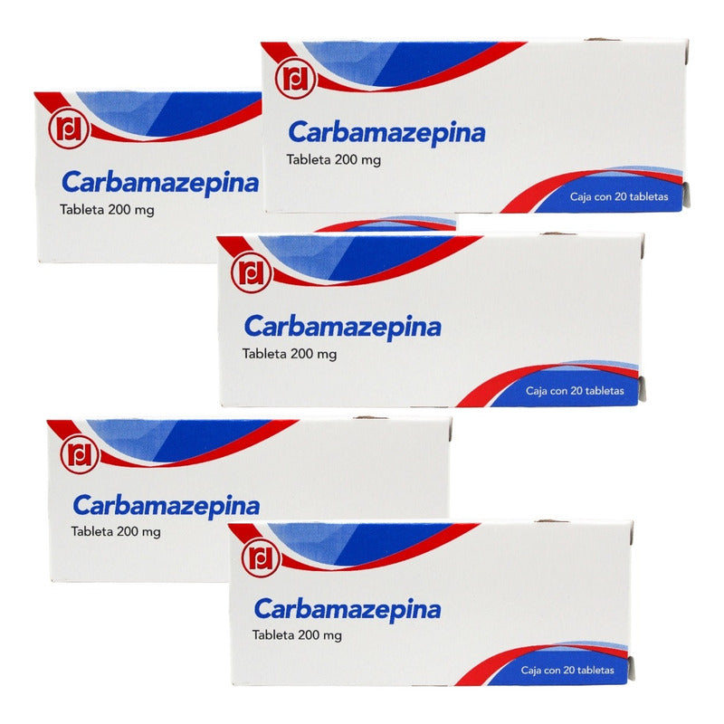 Carbamazepina 200 Mg 5 Cajas 20 Tabletas C/u Randall