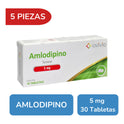 Amlodipino 5 Mg 5 Cajas Con 10 Tabletas C/u Avivia Pharma