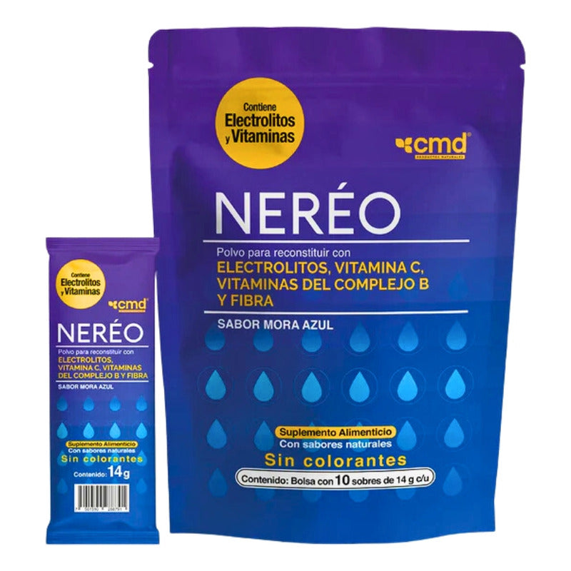 Neréo Suplemento Alimenticio 10 Sobres 14 G Multivitamínico Mora Azul