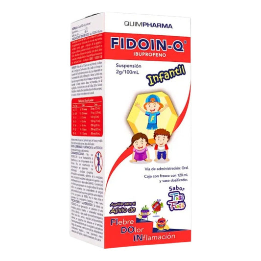 Fidoin-q Infantil Ibuprofeno Suspensión 120 Ml Quimpharma