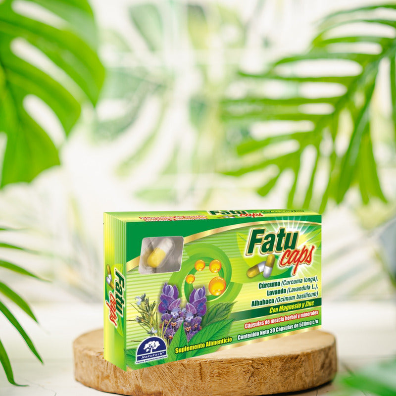 Fatu Caps 500 Mg 30 Cápsulas Suplemento Natutech Sin Sabor