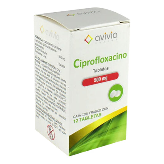 Ciprofloxacino 500 Mg Caja Con 12 Tabletas Avivia Pharma
