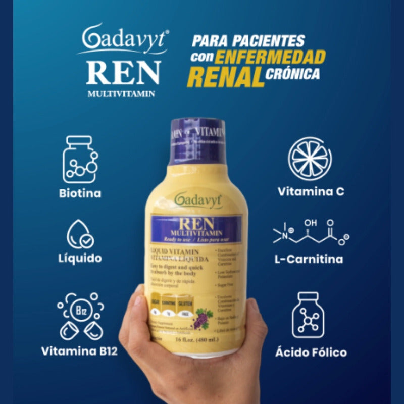 Gadavyt Renal Vitamins 480 Ml Sabor Uva Uva