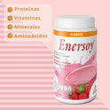 Enersoy Polvo 500 G Para Malteada Sabor Fresa Con Proteínas Frutilla