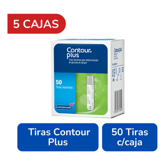 Contour Plus Paquete Con 250 Tiras Para Glucómetro