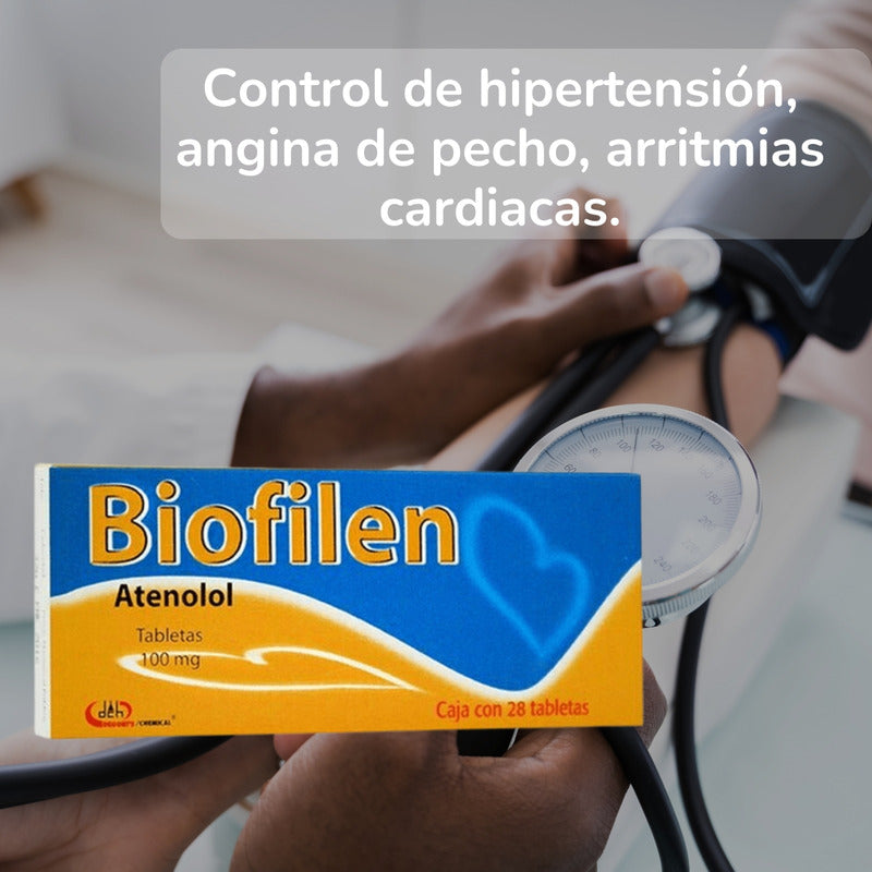 Biofilen Atenolol 100 Mg 28 Tabletas - Degorts Chemical